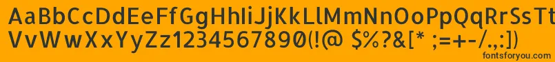 AllertaRegular Font – Black Fonts on Orange Background