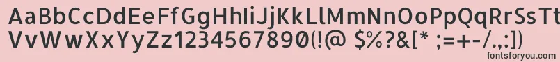 フォントAllertaRegular – ピンクの背景に黒い文字