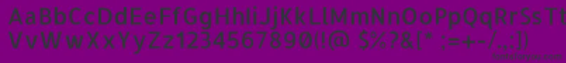 フォントAllertaRegular – 紫の背景に黒い文字