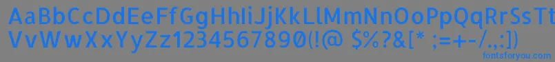 フォントAllertaRegular – 灰色の背景に青い文字