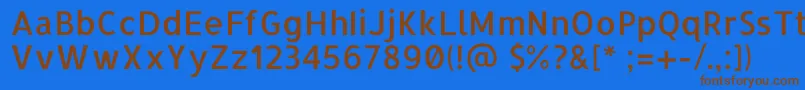 AllertaRegular Font – Brown Fonts on Blue Background
