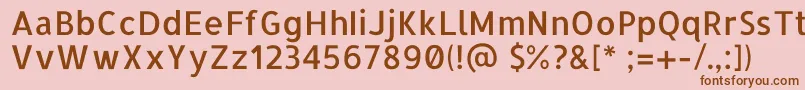 Шрифт AllertaRegular – коричневые шрифты на розовом фоне