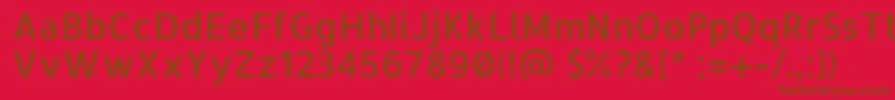 AllertaRegular-fontti – ruskeat fontit punaisella taustalla