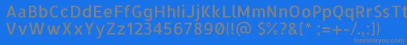 フォントAllertaRegular – 青い背景に灰色の文字