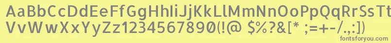 フォントAllertaRegular – 黄色の背景に灰色の文字