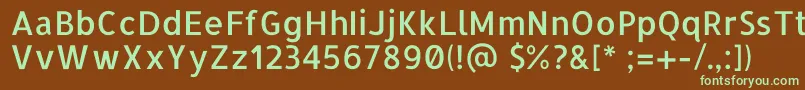 Шрифт AllertaRegular – зелёные шрифты на коричневом фоне