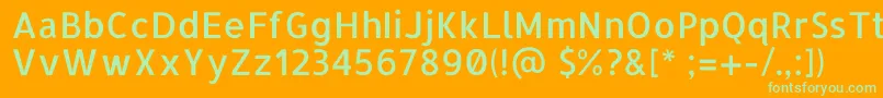 AllertaRegular Font – Green Fonts on Orange Background