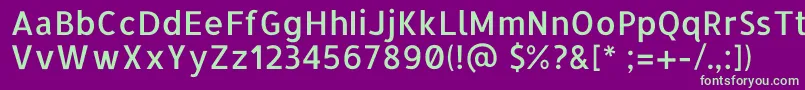 AllertaRegular Font – Green Fonts on Purple Background