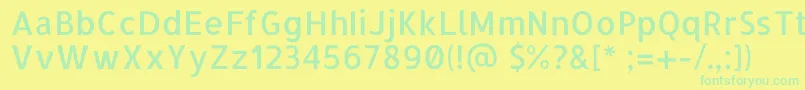 AllertaRegular Font – Green Fonts on Yellow Background