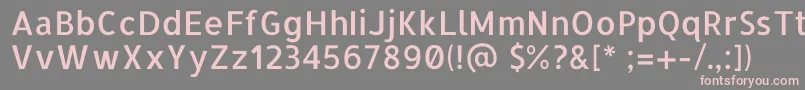 フォントAllertaRegular – 灰色の背景にピンクのフォント