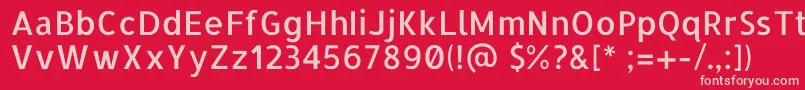 AllertaRegular Font – Pink Fonts on Red Background