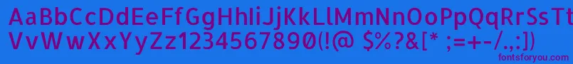 AllertaRegular Font – Purple Fonts on Blue Background