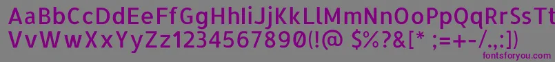 AllertaRegular-fontti – violetit fontit harmaalla taustalla