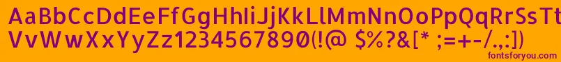 AllertaRegular Font – Purple Fonts on Orange Background