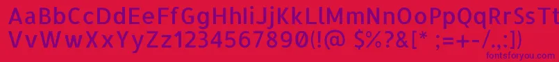 AllertaRegular Font – Purple Fonts on Red Background