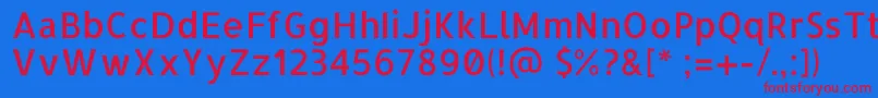 AllertaRegular Font – Red Fonts on Blue Background