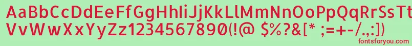 AllertaRegular Font – Red Fonts on Green Background