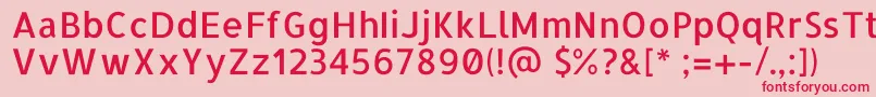 フォントAllertaRegular – ピンクの背景に赤い文字