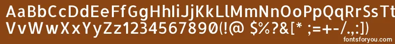 Шрифт AllertaRegular – белые шрифты на коричневом фоне