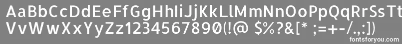 Шрифт AllertaRegular – белые шрифты на сером фоне