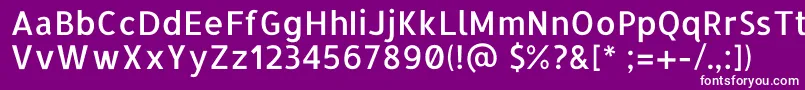 フォントAllertaRegular – 紫の背景に白い文字