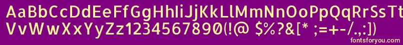 AllertaRegular Font – Yellow Fonts on Purple Background