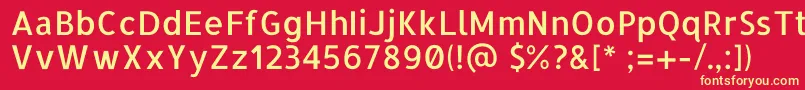 AllertaRegular Font – Yellow Fonts on Red Background