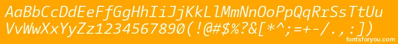 fuente CamingocodeItalic – Fuentes Blancas Sobre Fondo Naranja