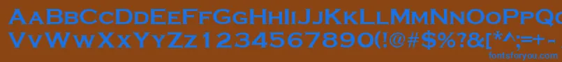 フォントCopperplateBold – 茶色の背景に青い文字