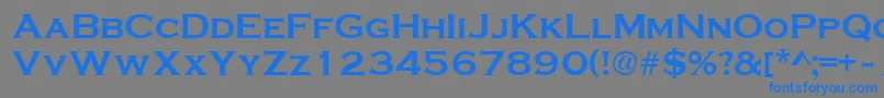 フォントCopperplateBold – 灰色の背景に青い文字