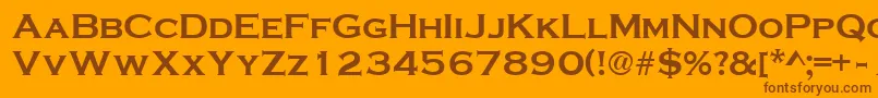 CopperplateBold Font – Brown Fonts on Orange Background