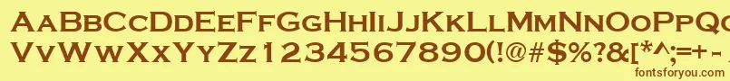 CopperplateBold Font – Brown Fonts on Yellow Background