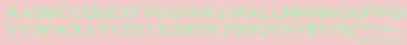 CopperplateBold-Schriftart – Grüne Schriften auf rosa Hintergrund