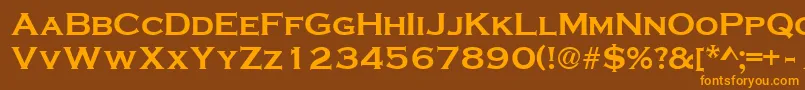 CopperplateBold Font – Orange Fonts on Brown Background