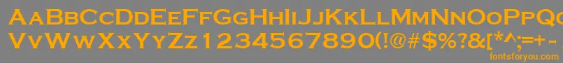 CopperplateBold Font – Orange Fonts on Gray Background