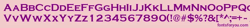 CopperplateBold Font – Purple Fonts on Pink Background