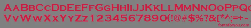 CopperplateBold Font – Red Fonts on Gray Background
