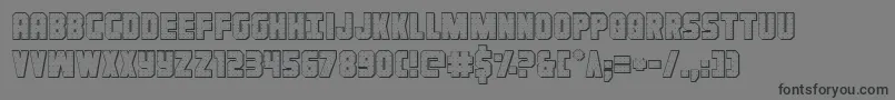 Ironforge3D-Schriftart – Schwarze Schriften auf grauem Hintergrund