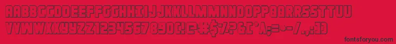 Ironforge3D Font – Black Fonts on Red Background
