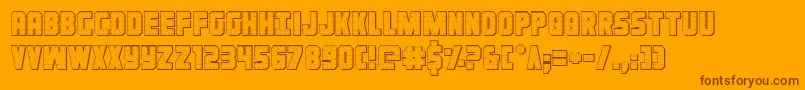 Czcionka Ironforge3D – brązowe czcionki na pomarańczowym tle