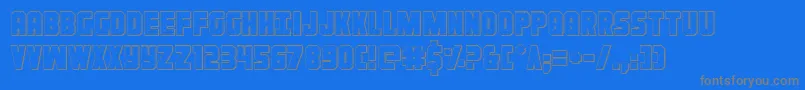 Fonte Ironforge3D – fontes cinzas em um fundo azul