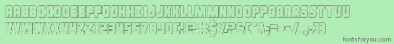 Ironforge3D Font – Gray Fonts on Green Background