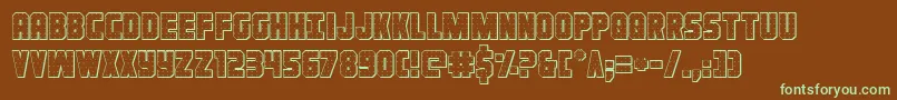 Ironforge3D Font – Green Fonts on Brown Background
