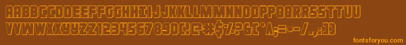 Czcionka Ironforge3D – pomarańczowe czcionki na brązowym tle