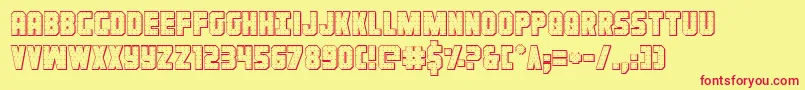 Ironforge3D Font – Red Fonts on Yellow Background