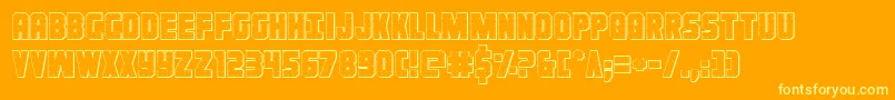 Ironforge3D-fontti – keltaiset fontit oranssilla taustalla