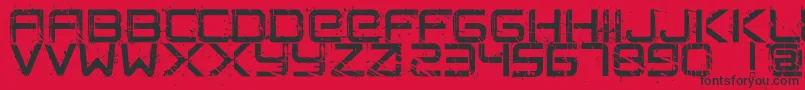 CrushedPersonalUseOnly Font – Black Fonts on Red Background