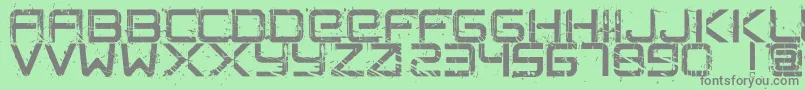 CrushedPersonalUseOnly Font – Gray Fonts on Green Background