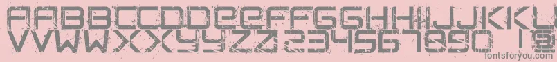 CrushedPersonalUseOnly-Schriftart – Graue Schriften auf rosa Hintergrund