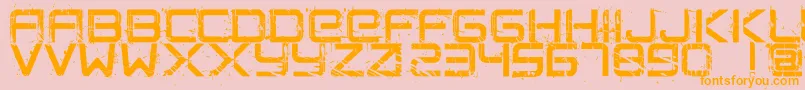 CrushedPersonalUseOnly Font – Orange Fonts on Pink Background